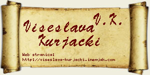 Višeslava Kurjački vizit kartica